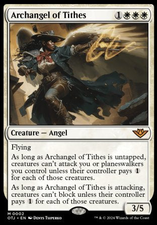 (002) Magic The Gathering Outlaws of Thunder Junction Single: Archangel of Tithes Holo Mythic
