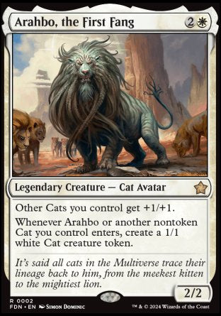 (002) Magic The Gathering Magic: The Gathering Foundations Single: Arahbo, the First Fang Rare