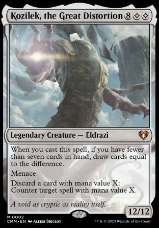 (002) Magic The Gathering Commander Masters Single: Kozilek, the Great Distortion Holo Mythic