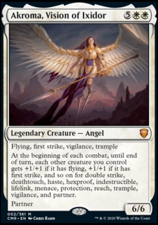 (002/361) Magic The Gathering Commander Legends Single: Akroma, Vision of Ixidor Holo Mythic