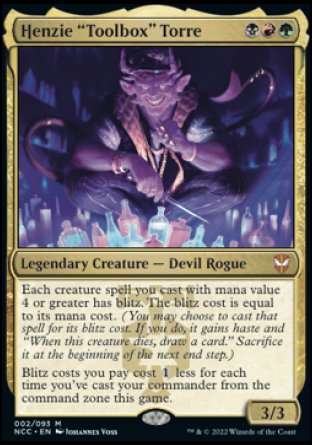 (002) Magic The Gathering Commander: Streets of New Capenna Single: Henzie Toolbox Torre Holo Mythic