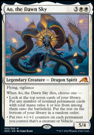 (002) Magic The Gathering Kamigawa: Neon Dynasty Single: Ao, the Dawn Sky Mythic