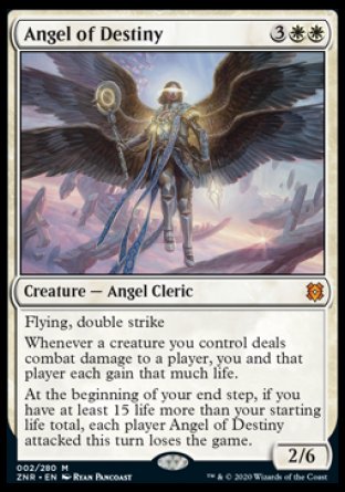 (002/280) Magic The Gathering Zendikar Rising Single: Angel of Destiny Mythic