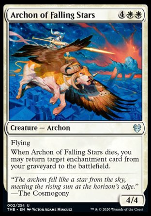 (002/254) Magic The Gathering Theros Beyond Death Single: Archon of Falling Stars Holo Uncommon