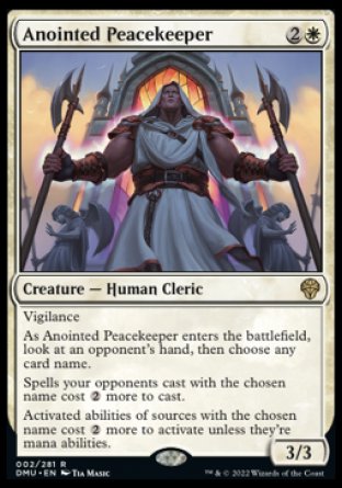 (002) Magic The Gathering Dominaria United Single: Anointed Peacekeeper Holo Rare