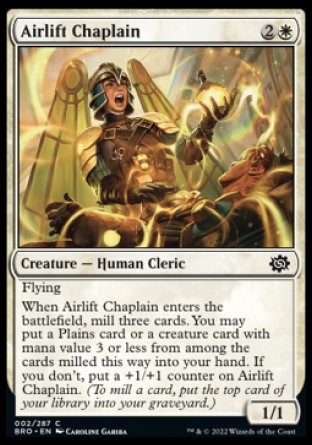 (002) Magic The Gathering The Brothers' War Single: Airlift Chaplain Holo Common