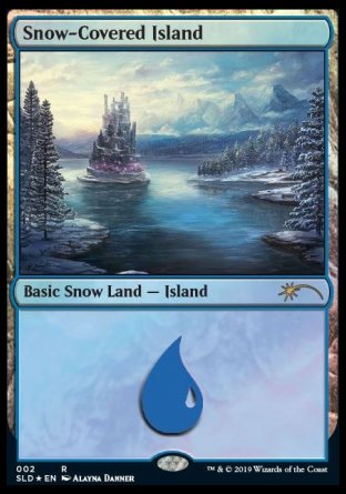 (002) Magic The Gathering Secret Lair Drop Series Single: Snow-Covered Island Holo Land