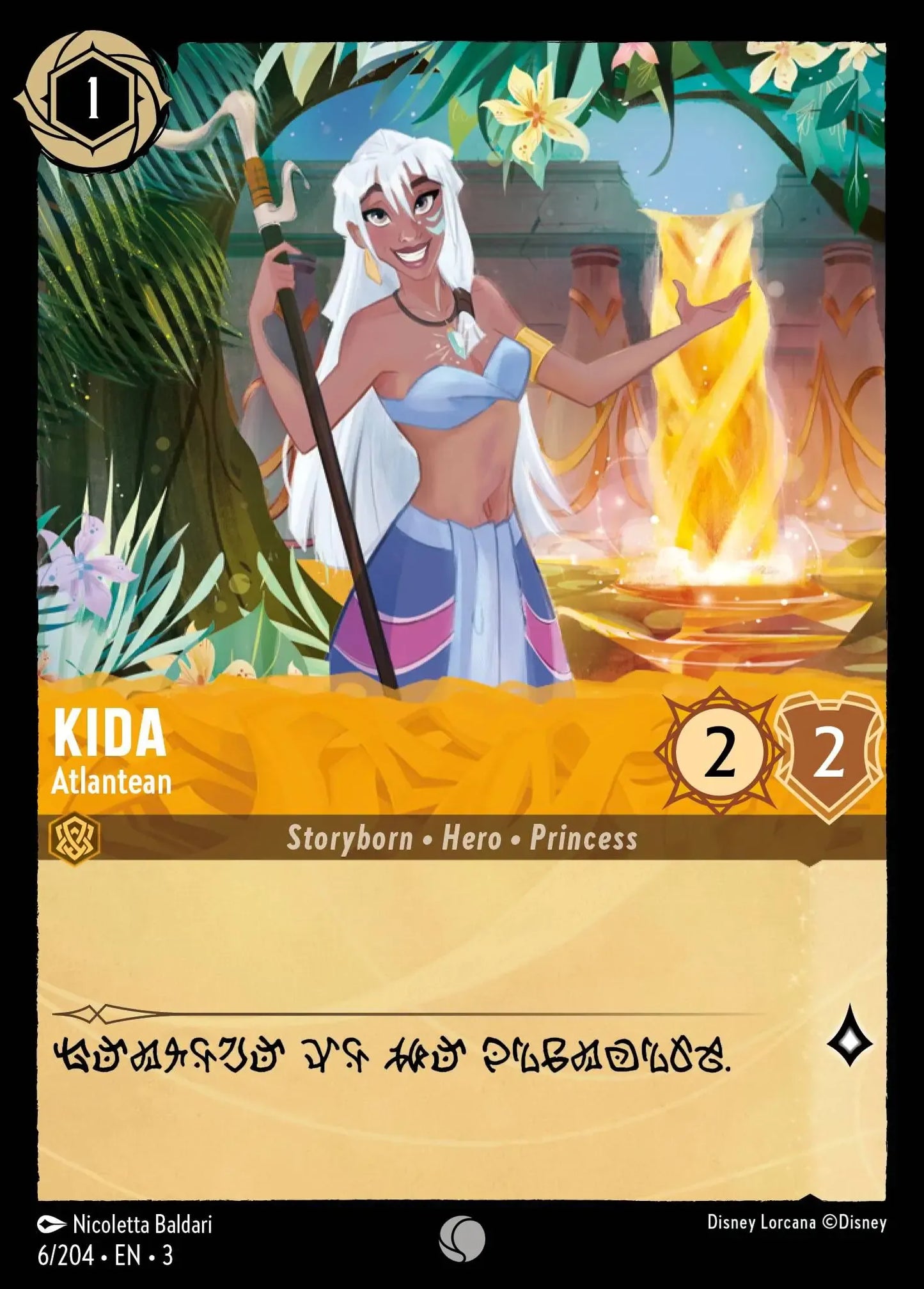 (006) Lorcana Into the Inklands Single: Kida - Atlantean Holo Common