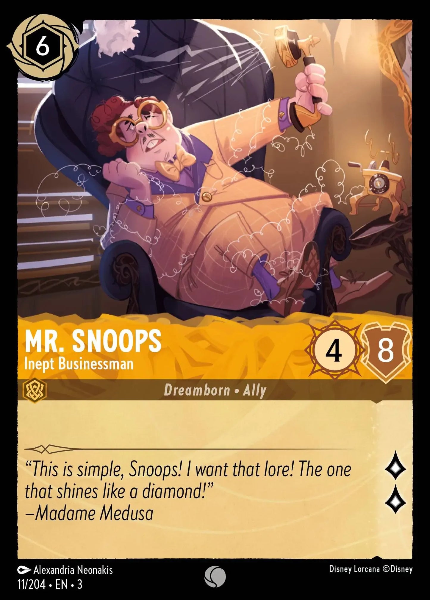 (011) Lorcana Into the Inklands Single: Mr. Snoops - Inept Businessman Common