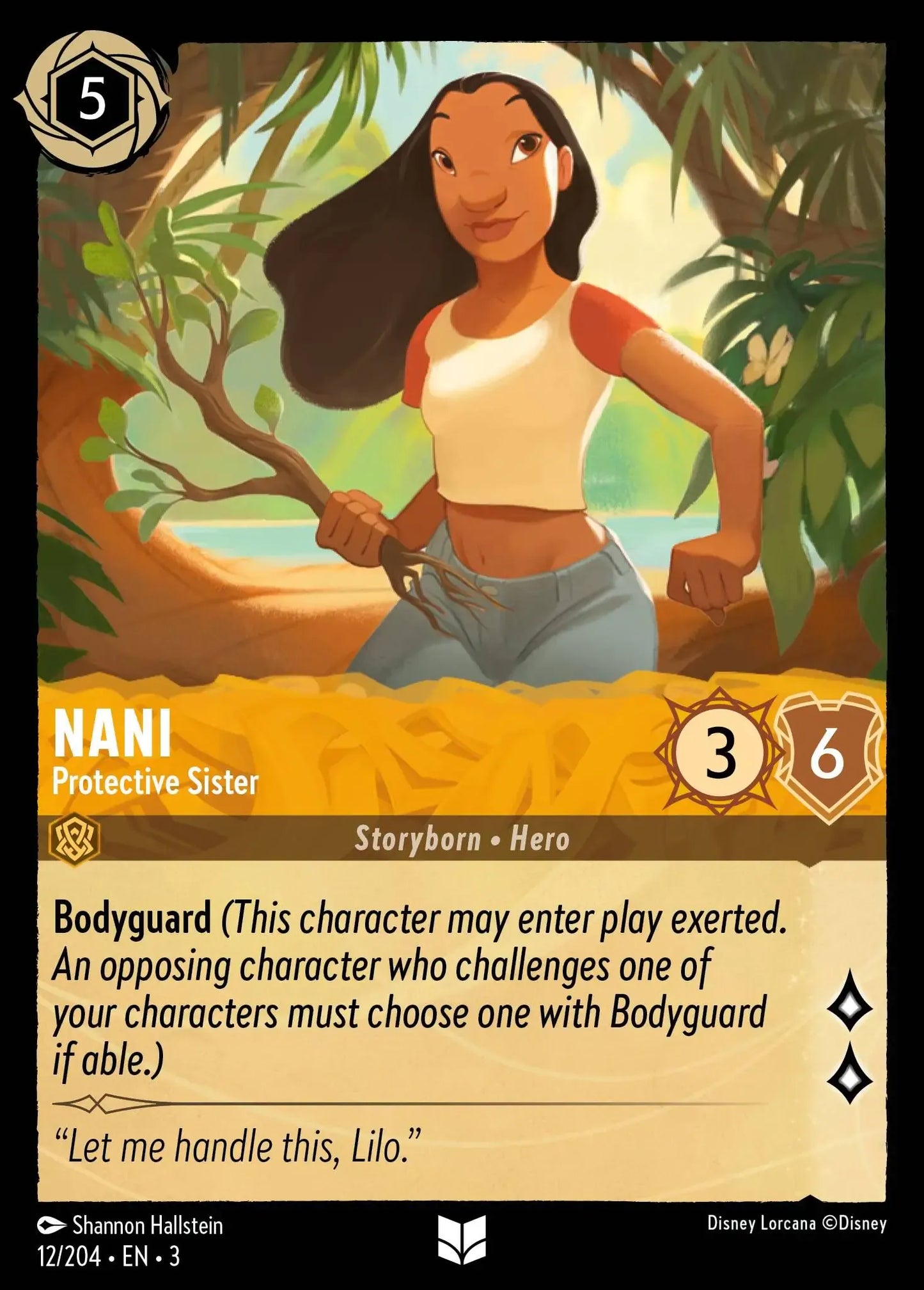 (012) Lorcana Into the Inklands Single: Nani - Protective Sister Uncommon