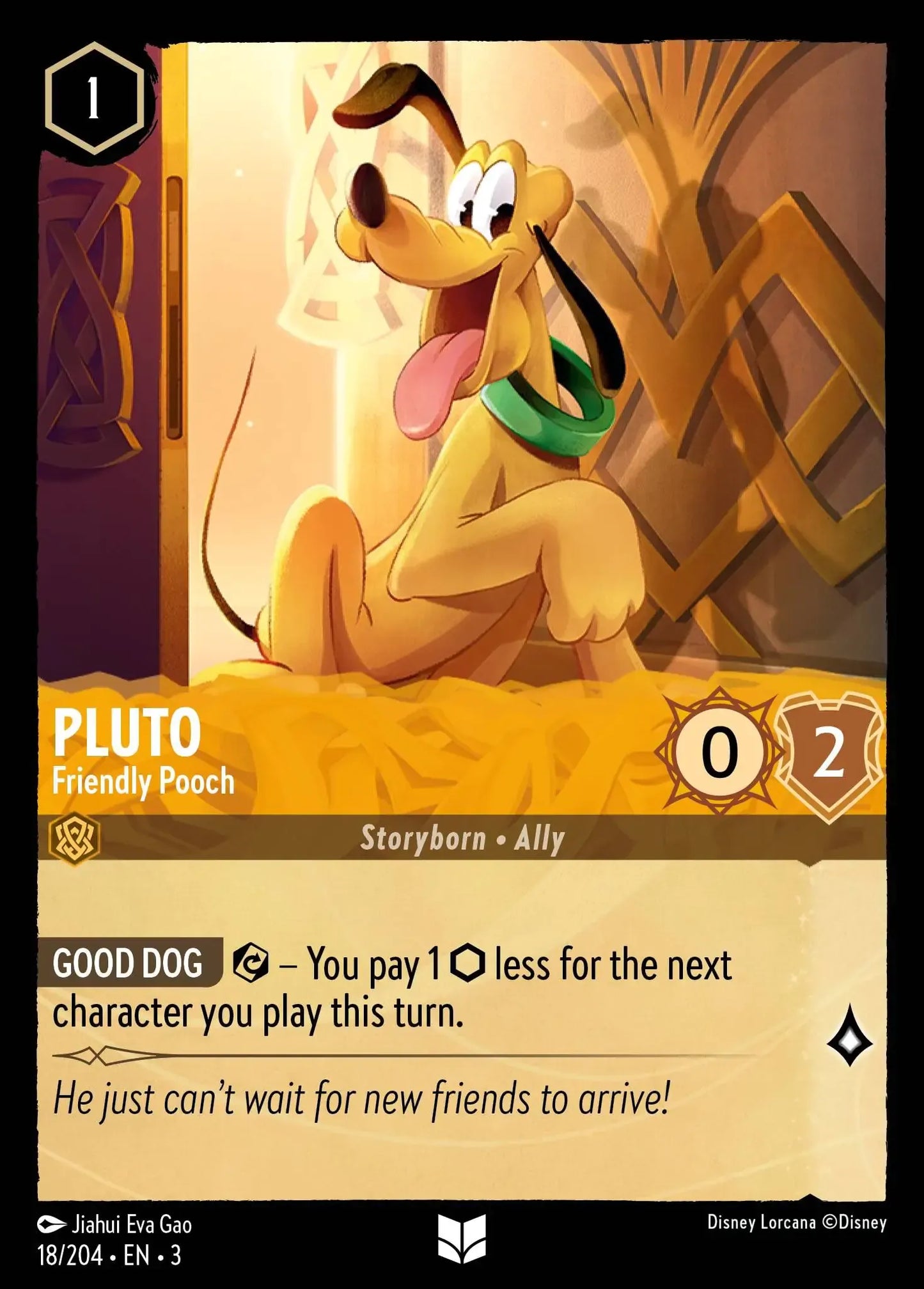 (018) Lorcana Into the Inklands Single: Pluto - Friendly Pooch Uncommon