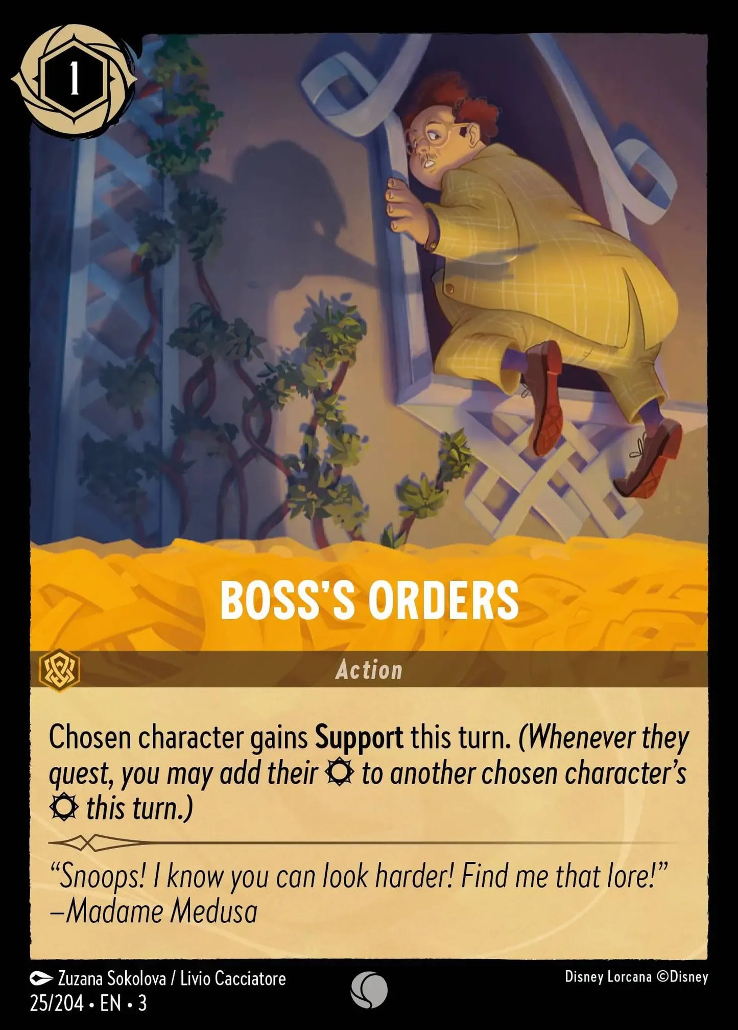 (025) Lorcana Into the Inklands Single: Boss's Orders Holo Common
