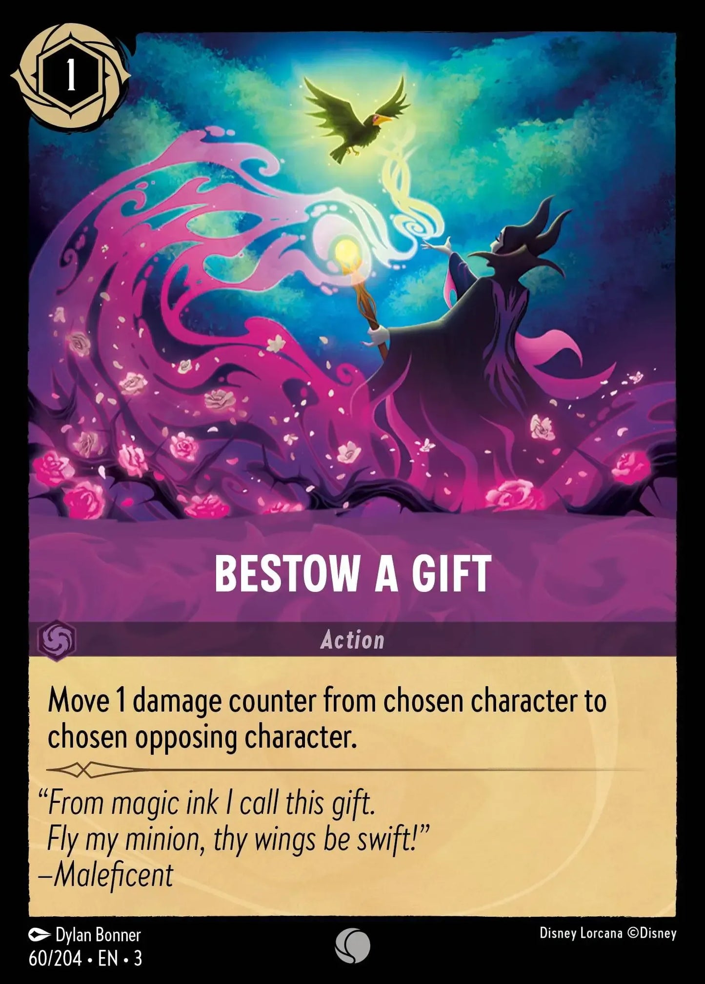 (060) Lorcana Into the Inklands Single: Bestow a Gift Holo Common