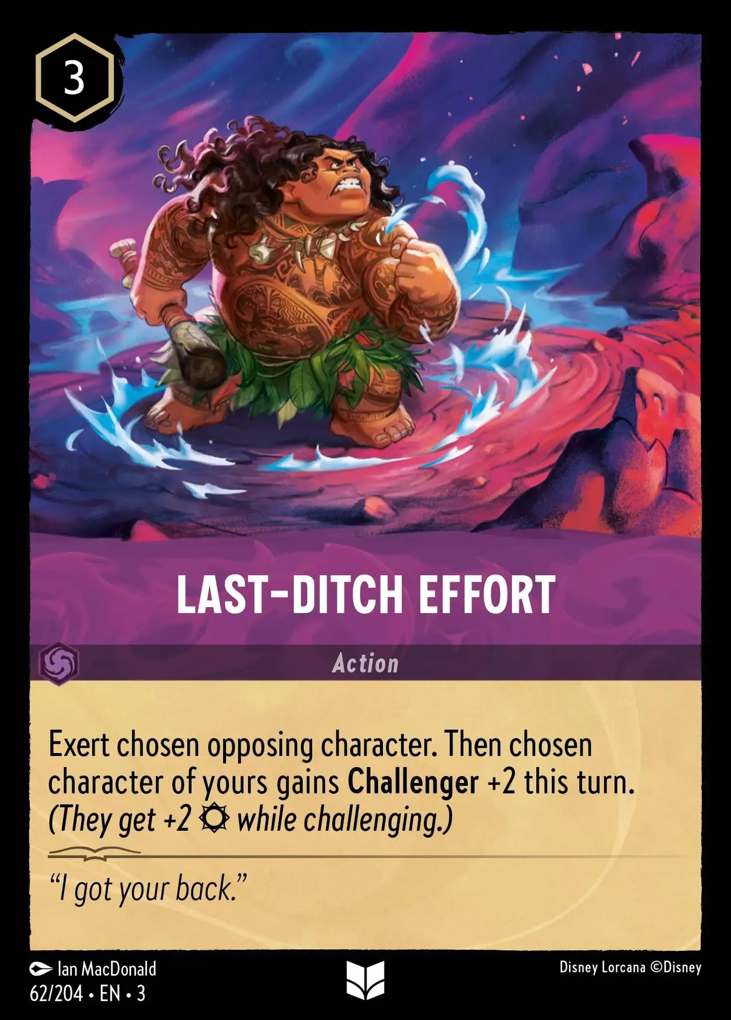 (062) Lorcana Into the Inklands Single: Last-Ditch Effort Holo Uncommon