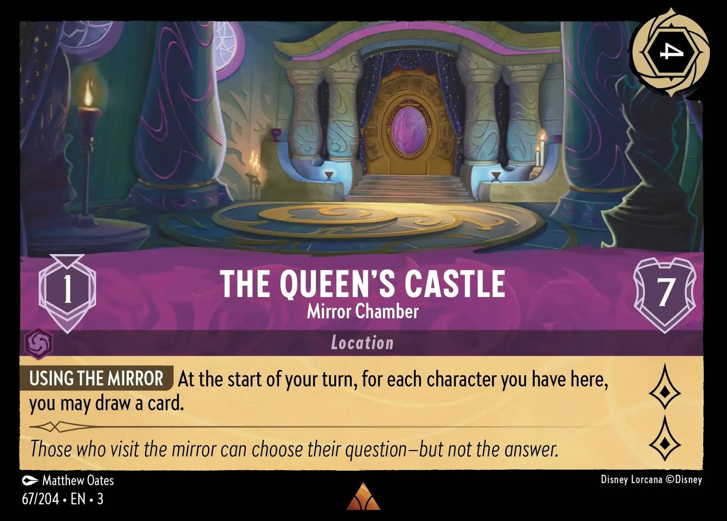 (067) Lorcana Into the Inklands Single: The Queen's Castle - Mirror Chamber Rare