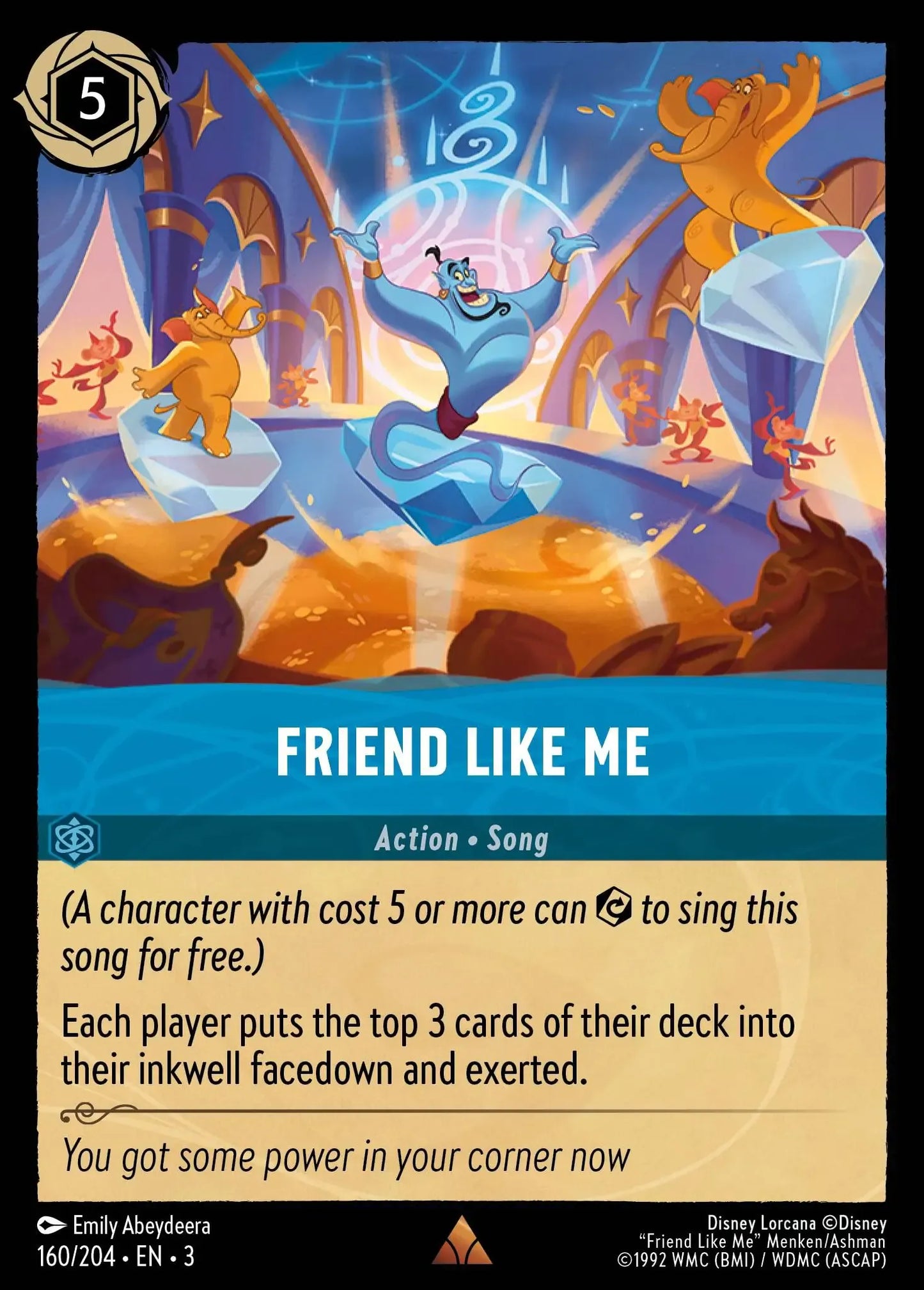 (160) Lorcana Into the Inklands Single: Friend Like Me Rare