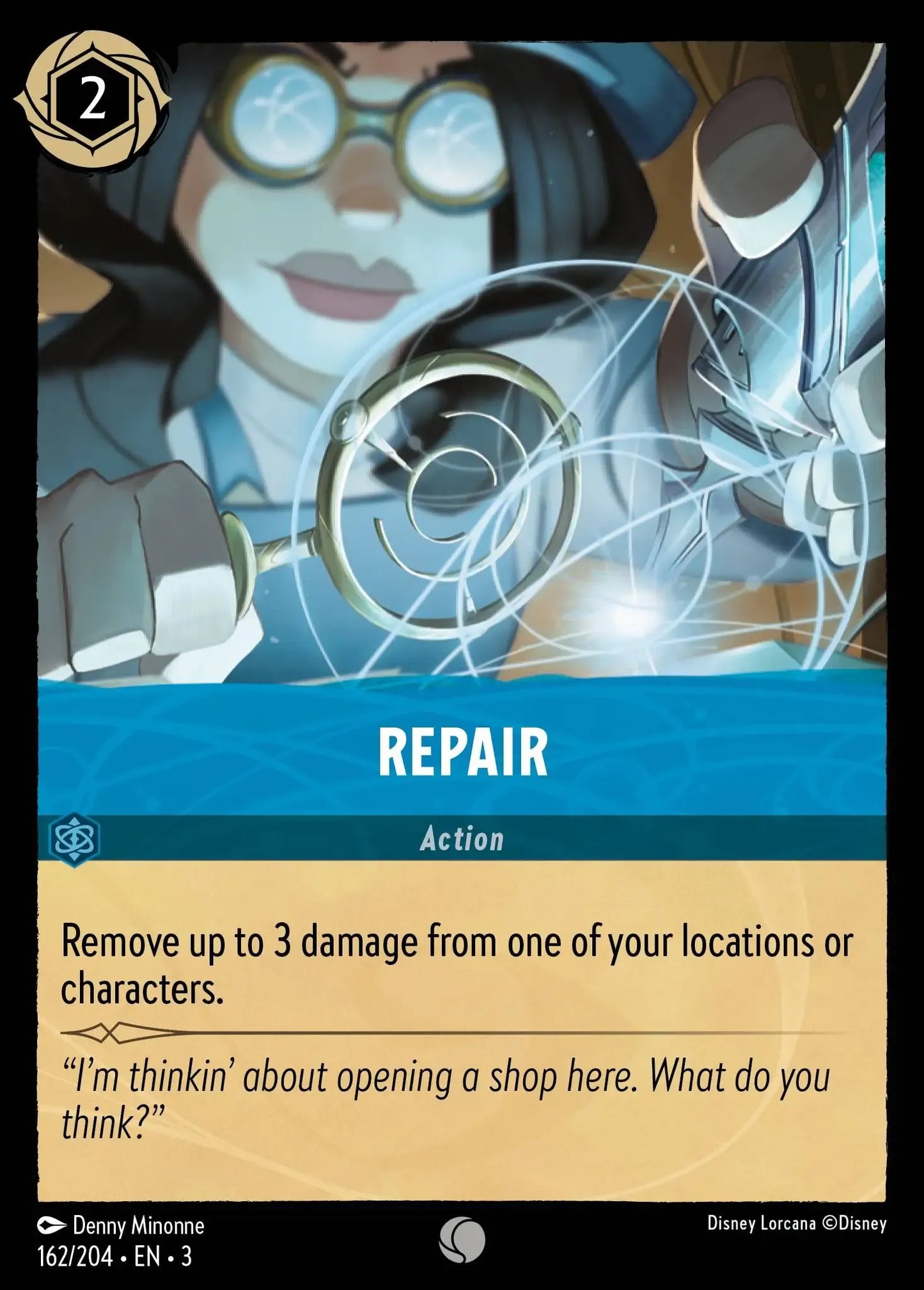 (162) Lorcana Into the Inklands Single: Repair Holo Common