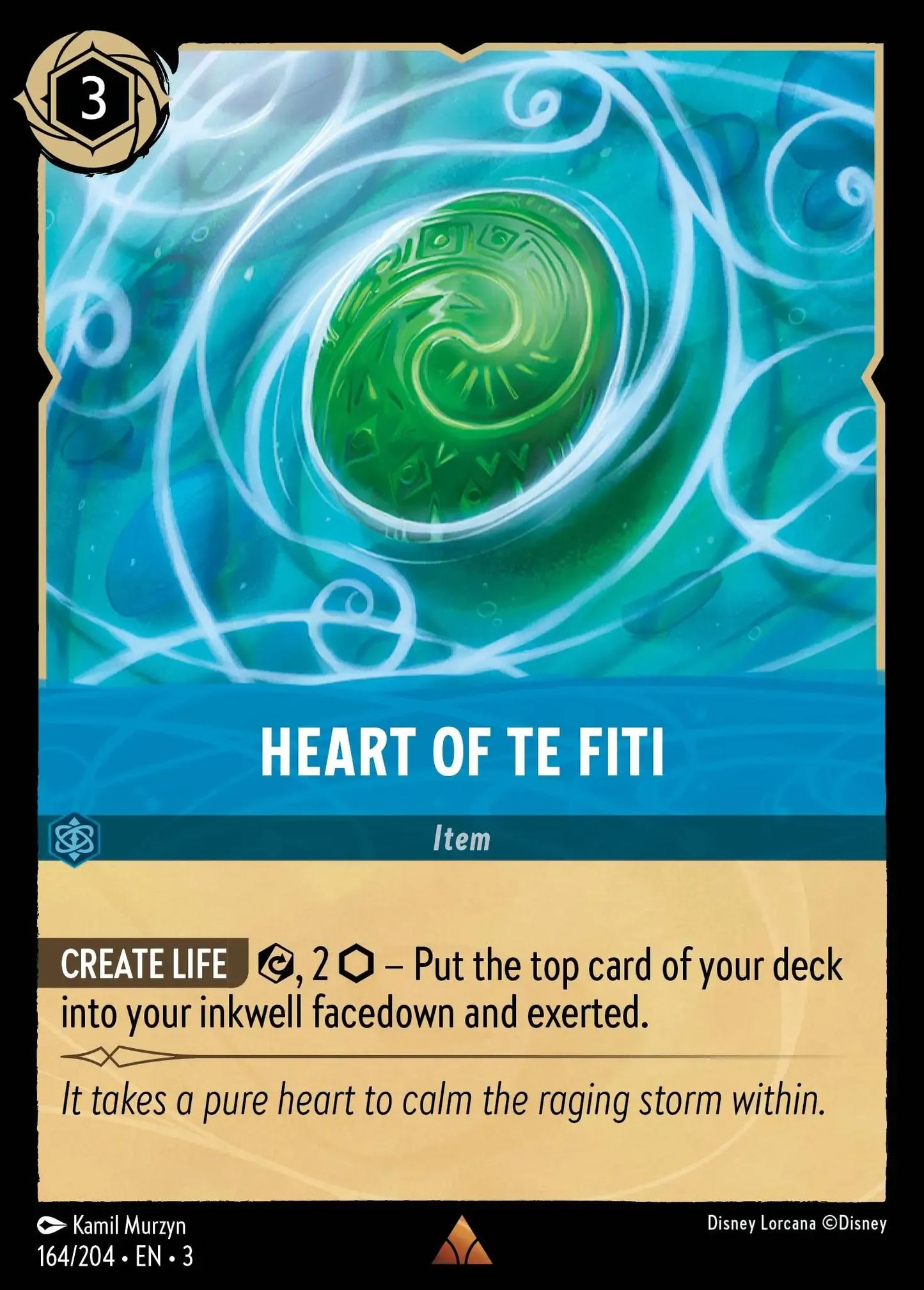 (164) Lorcana Into the Inklands Single: Heart of Te Fiti Rare