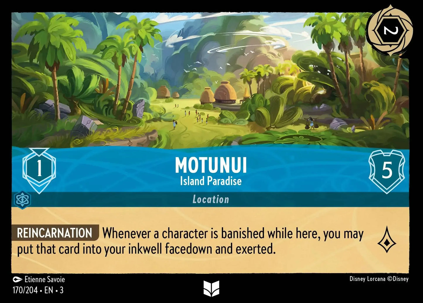 (170) Lorcana Into the Inklands Single: Motunui - Island Paradise Uncommon