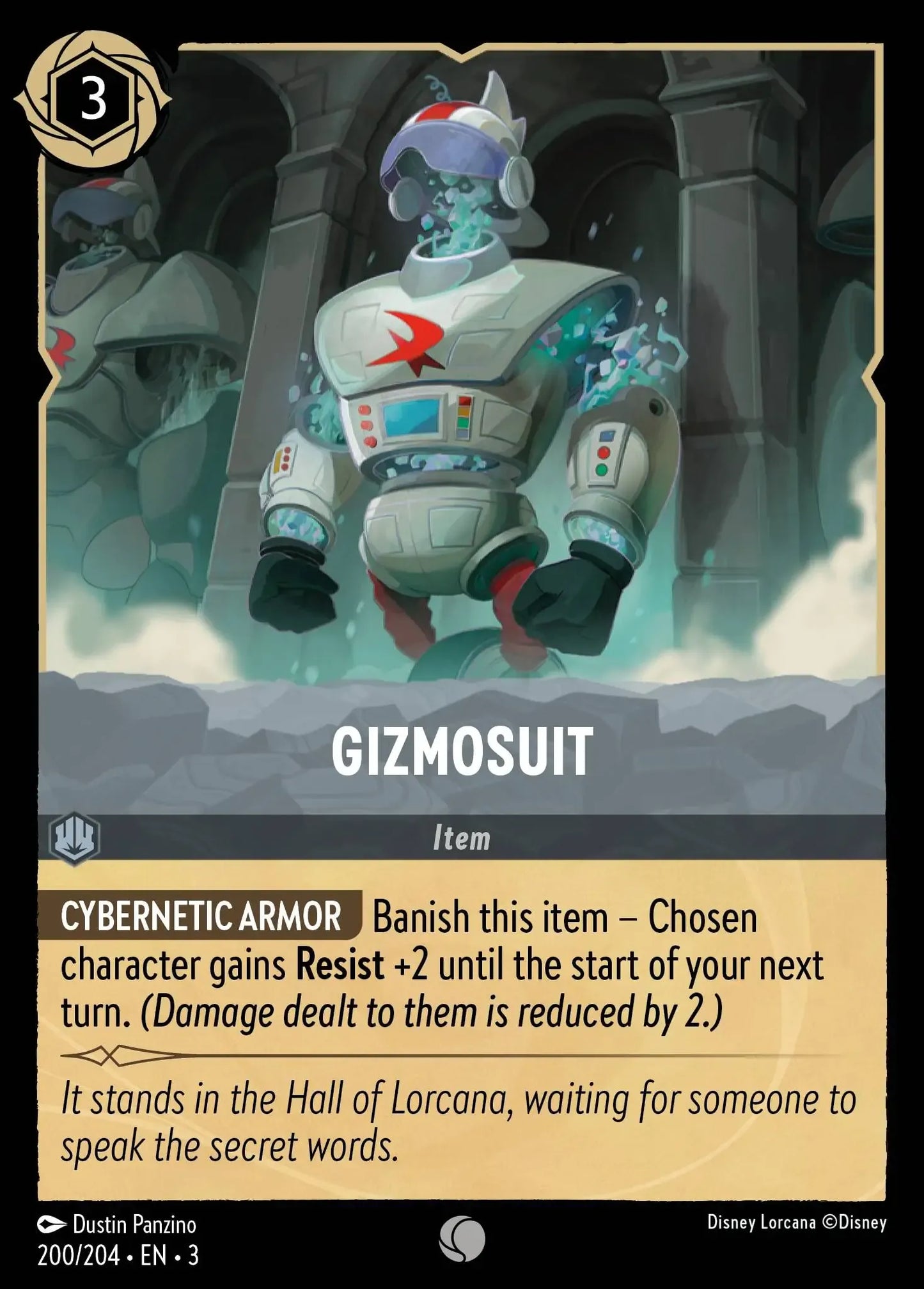 (200) Lorcana Into the Inklands Single: Gizmosuit Holo Common