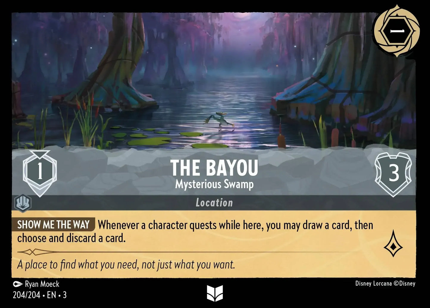 (204) Lorcana Into the Inklands Single: The Bayou - Mysterious Swamp Holo Uncommon