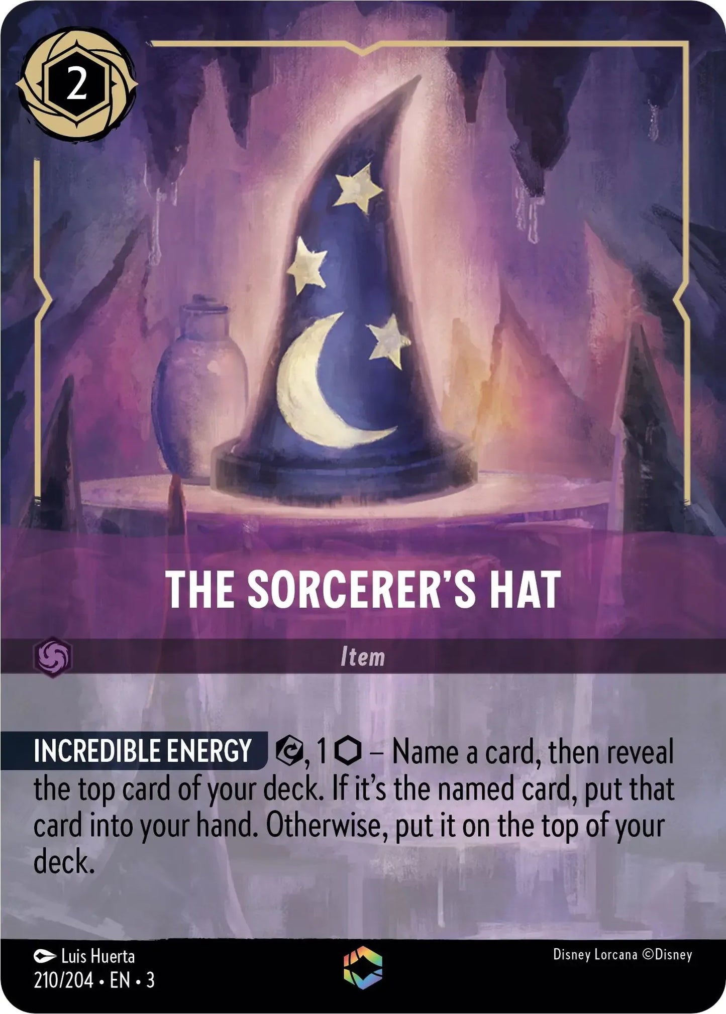 (210) Lorcana Into the Inklands Single: The Sorcerer's Hat (V.2) Enchanted