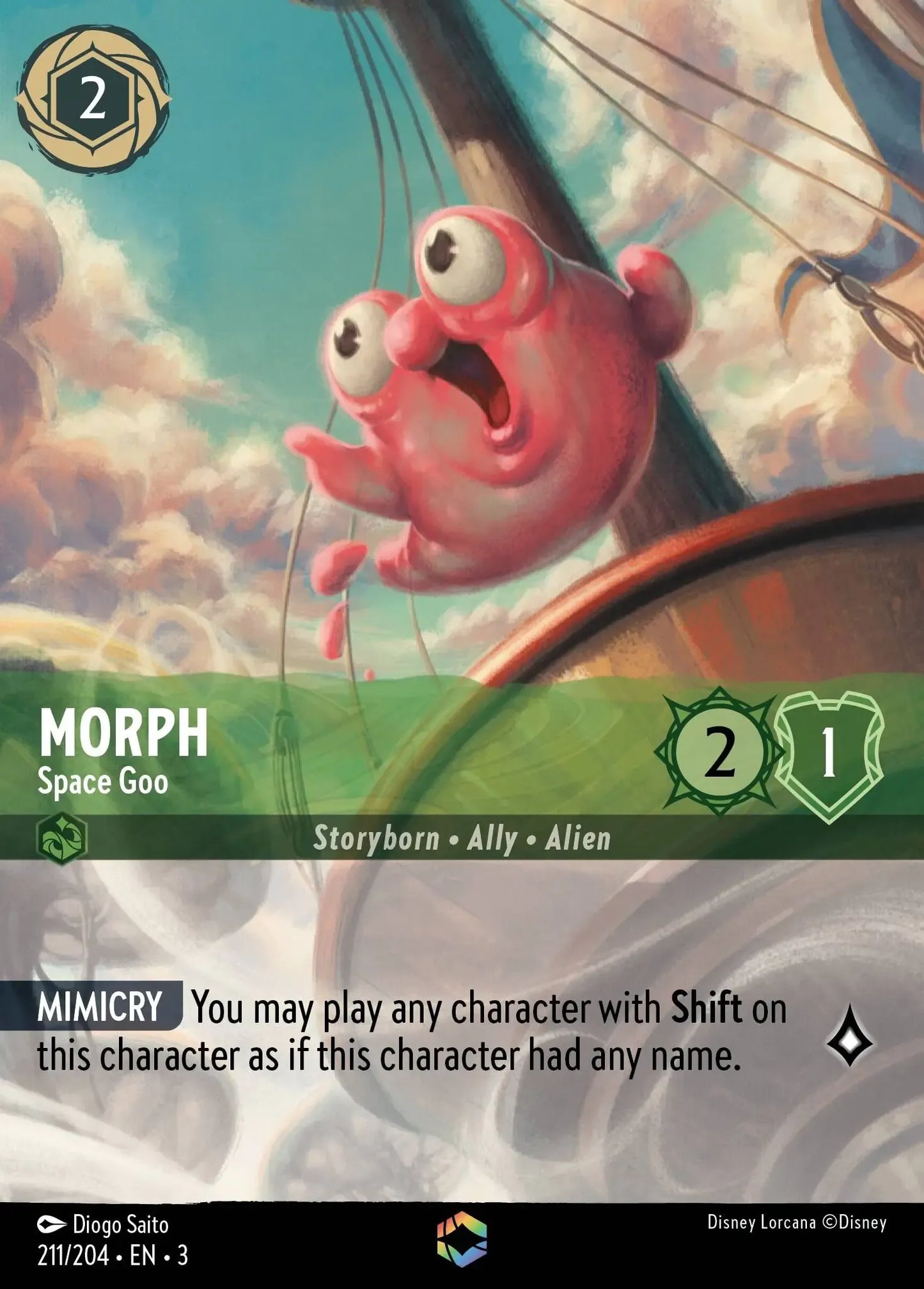 (211) Lorcana Into the Inklands Single: Morph - Space Goo (V.2) Enchanted