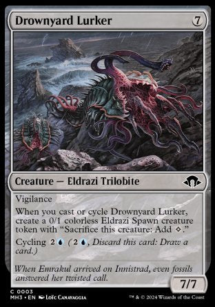 (003) Magic The Gathering Modern Horizons 3 Single: Drownyard Lurker Holo Common