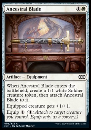 (003/332) Magic The Gathering Double Masters Single: Ancestral Blade Holo Common
