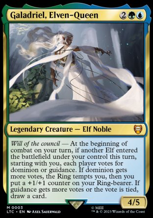 (003) Magic The Gathering Commander: The Lord of the Rings: Tales of Middle-earth Single: Galadriel, Elven-Queen Holo Mythic