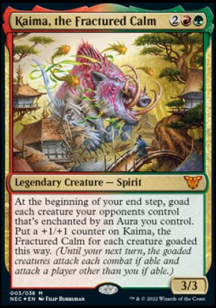 (003) Magic The Gathering Commander: Kamigawa: Neon Dynasty Single: Kaima, the Fractured Calm (V.1) Mythic