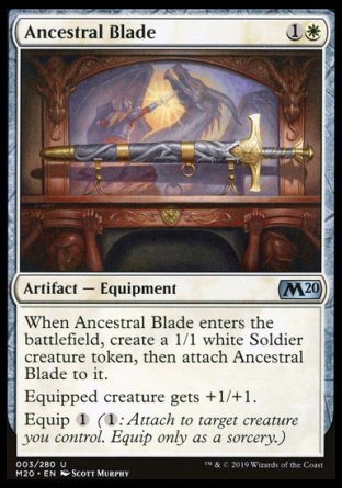 (003/280) Magic The Gathering Core 2020 Single: Ancestral Blade Holo Uncommon