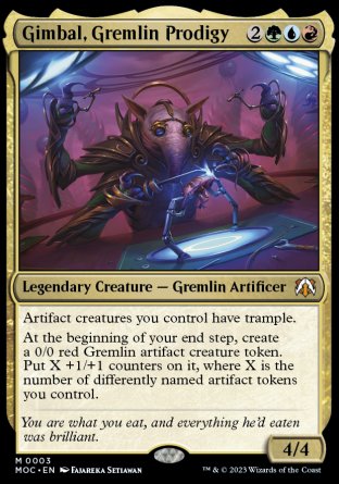 (003) Magic The Gathering Commander: March of the Machine Single: Gimbal, Gremlin Prodigy Mythic