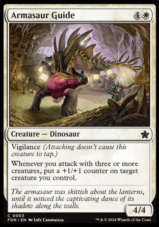(003) Magic The Gathering Magic: The Gathering Foundations Single: Armasaur Guide Holo Common