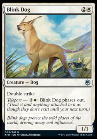 (003) Magic The Gathering Adventures in the Forgotten Realms Single: Blink Dog Holo Uncommon