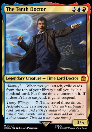 (003) Magic The Gathering Universes Beyond: Doctor Who Single: The Tenth Doctor (V.1) Holo Mythic