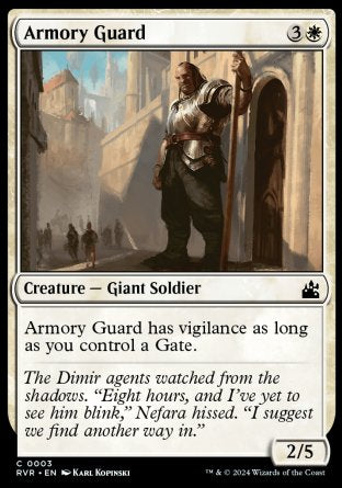 (003) Magic The Gathering Ravnica Remastered Single: Armory Guard Common