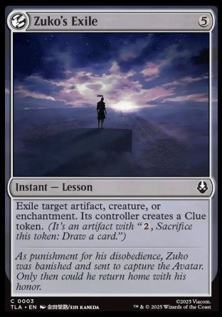 (003) Magic The Gathering Magic: The Gathering | Avatar: The Last Airbender Single: Zuko's Exile Holo Common