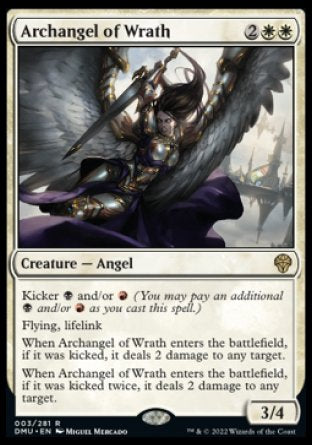 (003) Magic The Gathering Dominaria United Single: Archangel of Wrath Holo Rare
