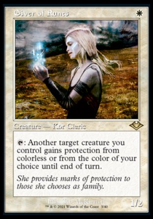 (003) Magic The Gathering Modern Horizons: Retro Frame Cards Single: Giver of Runes (V.1) Rare