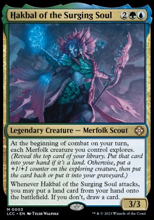 (003) Magic The Gathering Commander: The Lost Caverns of Ixalan Single: Hakbal of the Surging Soul Mythic