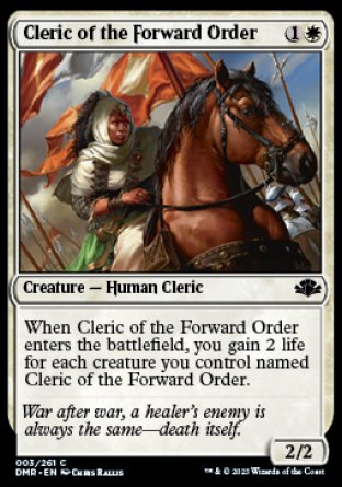 (003) Magic The Gathering Dominaria Remastered Single: Cleric of the Forward Order Common
