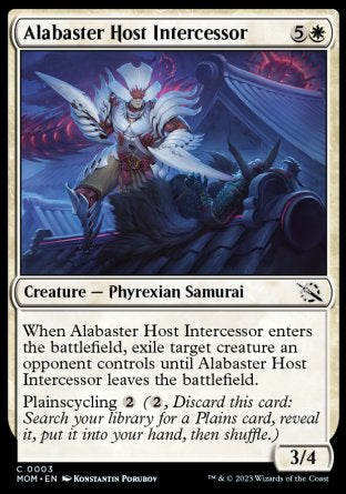 (003) Magic The Gathering March of the Machine Single: Alabaster Host Intercessor Common