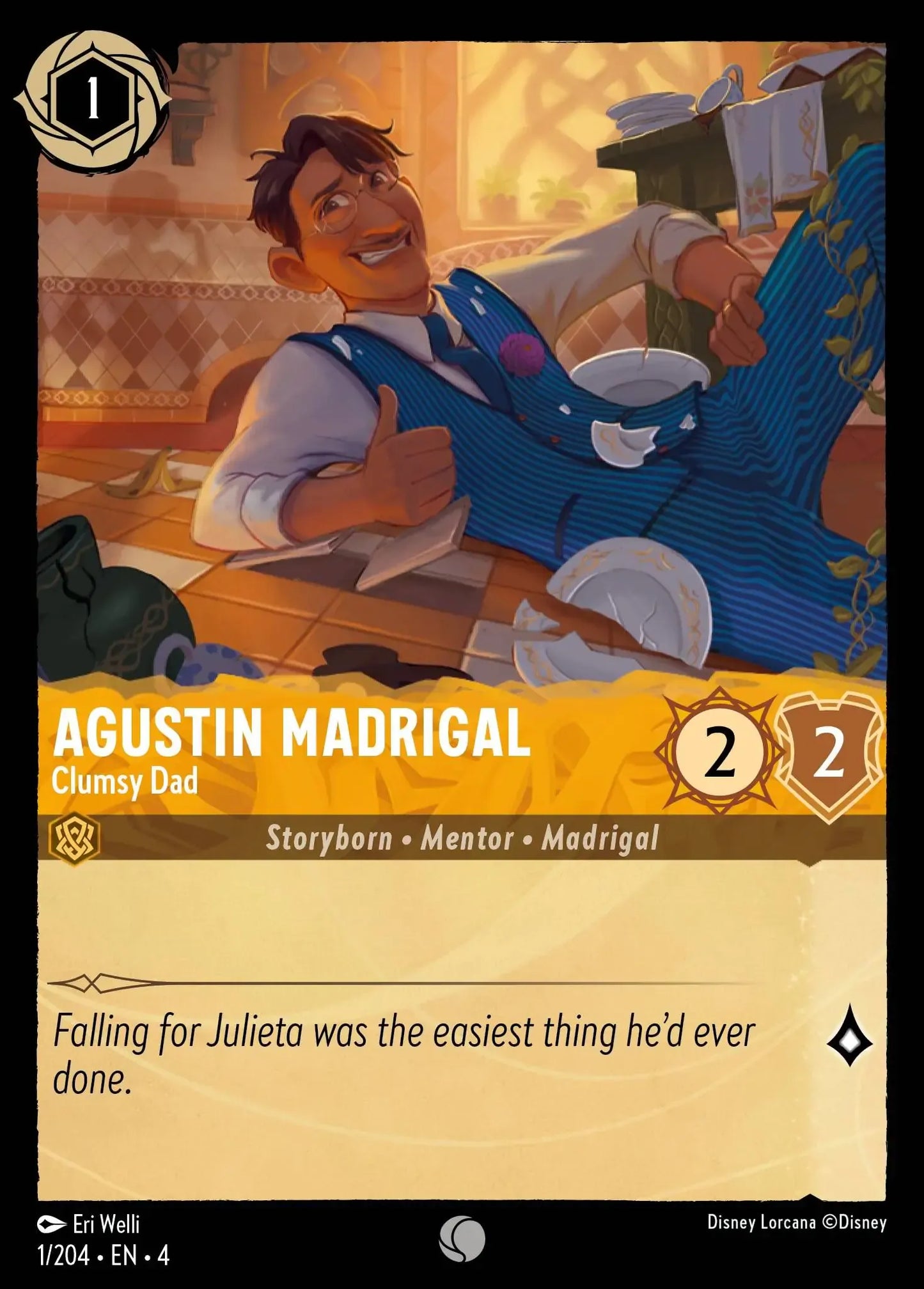 (001) Lorcana Ursula's Return Single: Agustin Madrigal - Clumsy Dad Holo Common