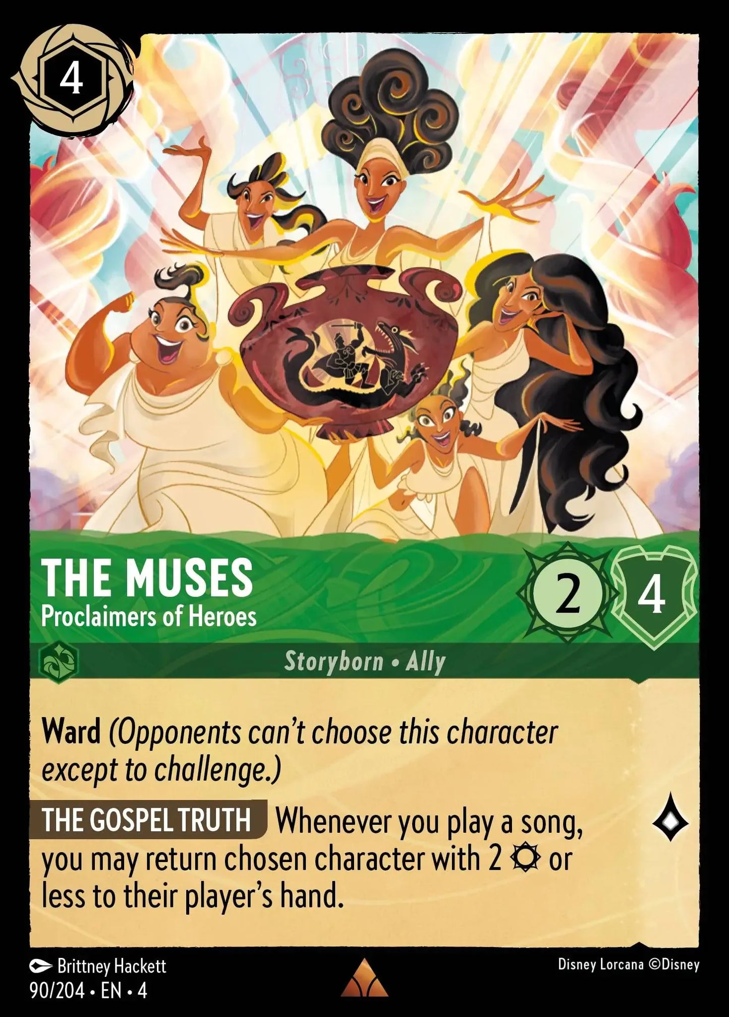 (090) Lorcana Ursula's Return Single: The Muses - Proclaimers of Heroes Holo Rare