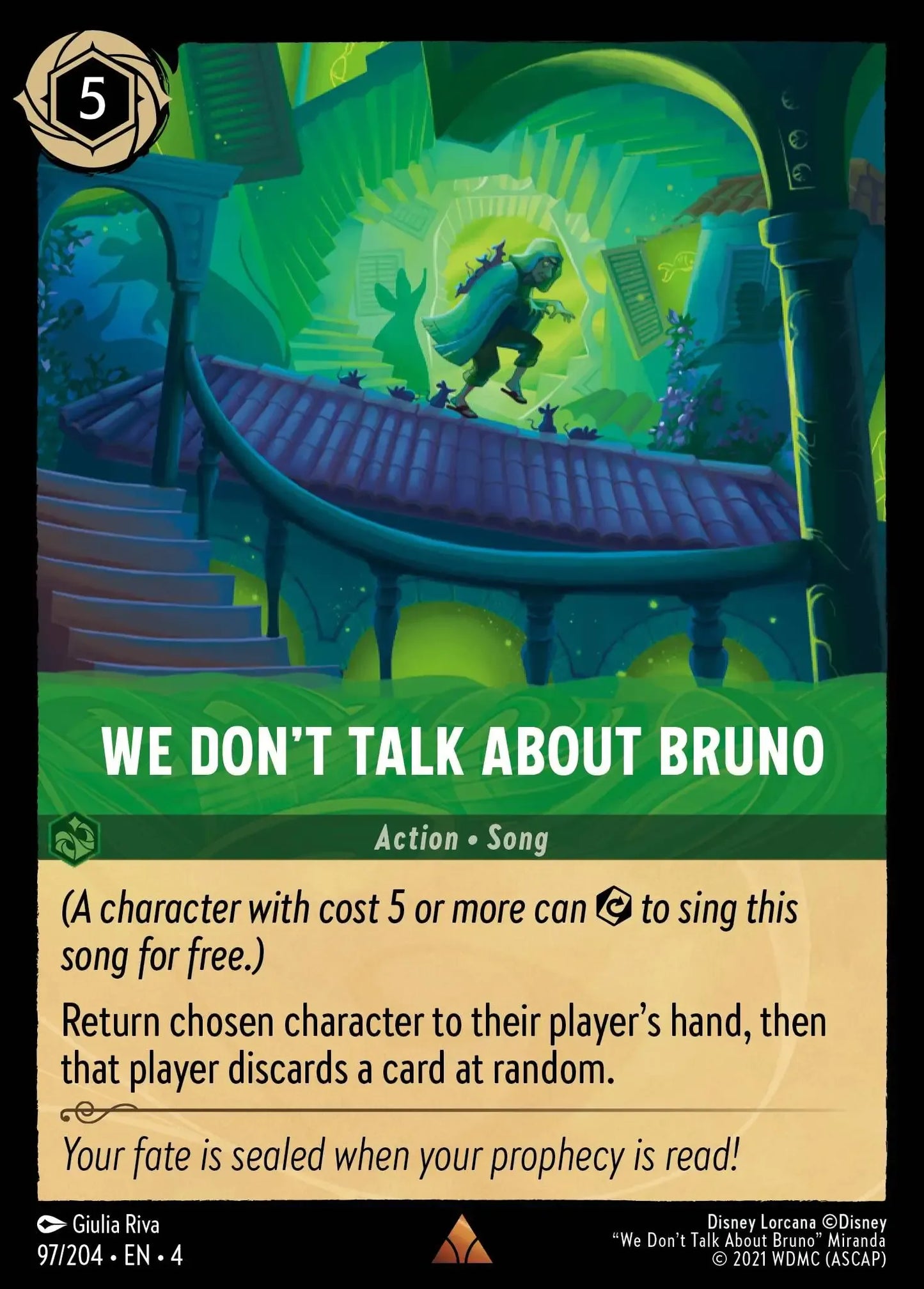 (097) Lorcana Ursula's Return Single: We Don't Talk About Bruno (V.1) Holo Rare