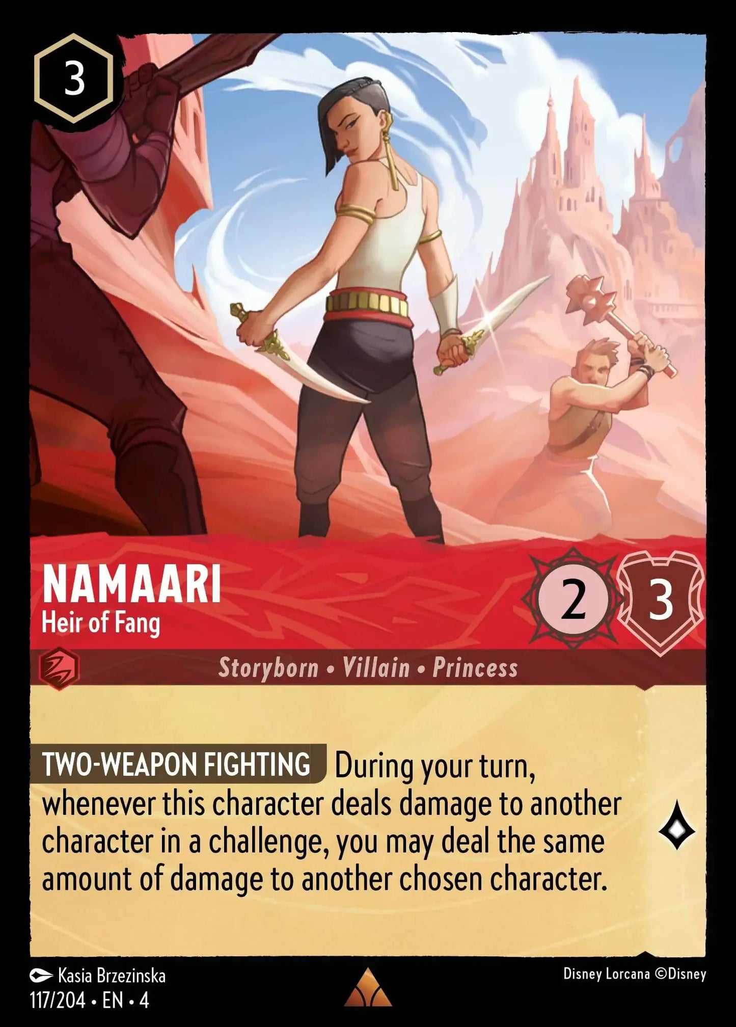 (117) Lorcana Ursula's Return Single: Namaari - Heir of Fang Rare