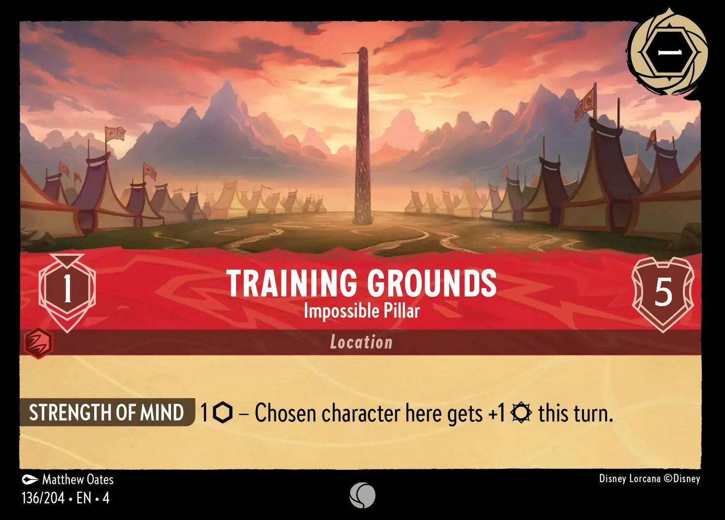 (136) Lorcana Ursula's Return Single: Training Grounds - Impossible Pillar Common