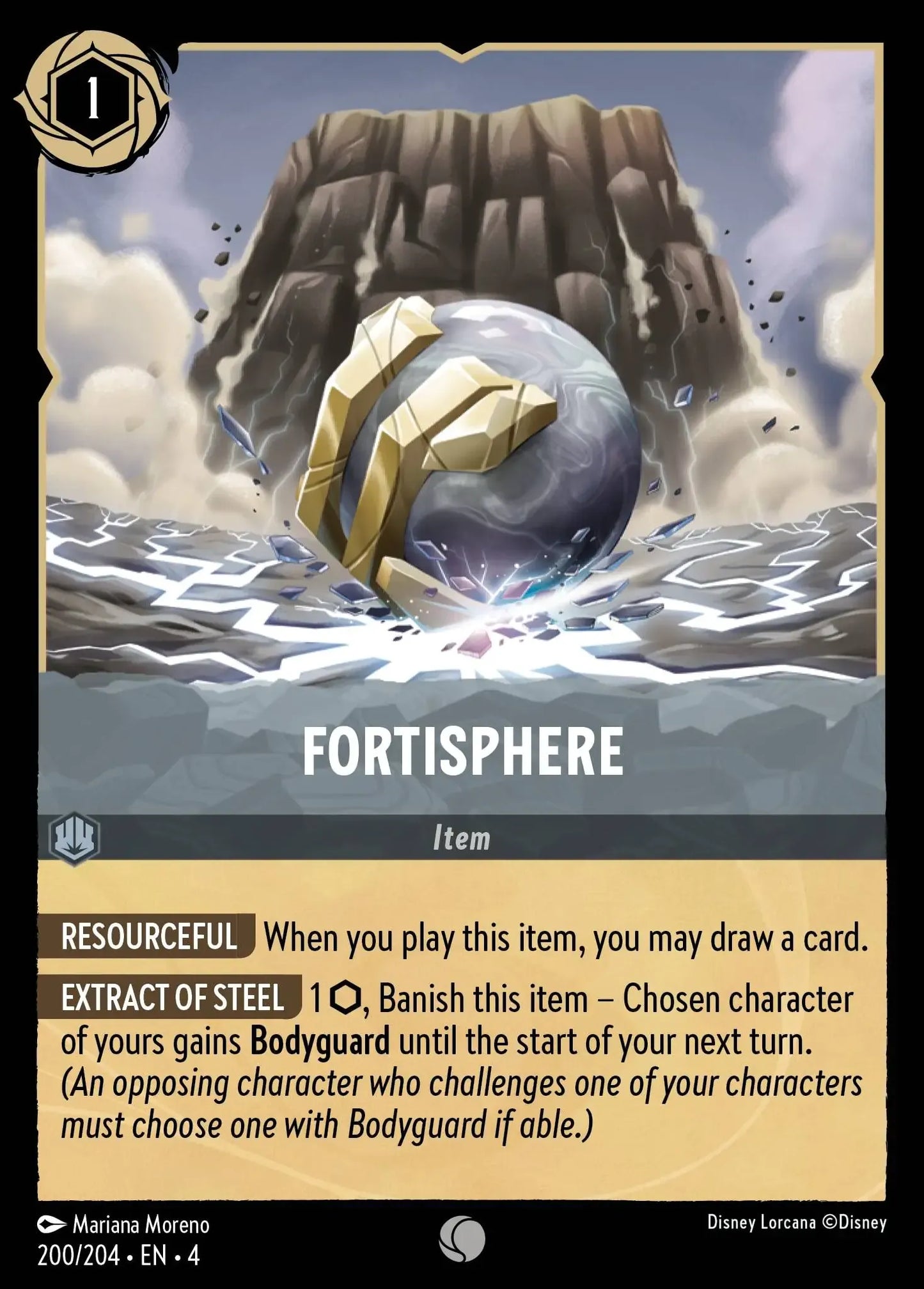 (200) Lorcana Ursula's Return Single: Fortisphere Holo Common