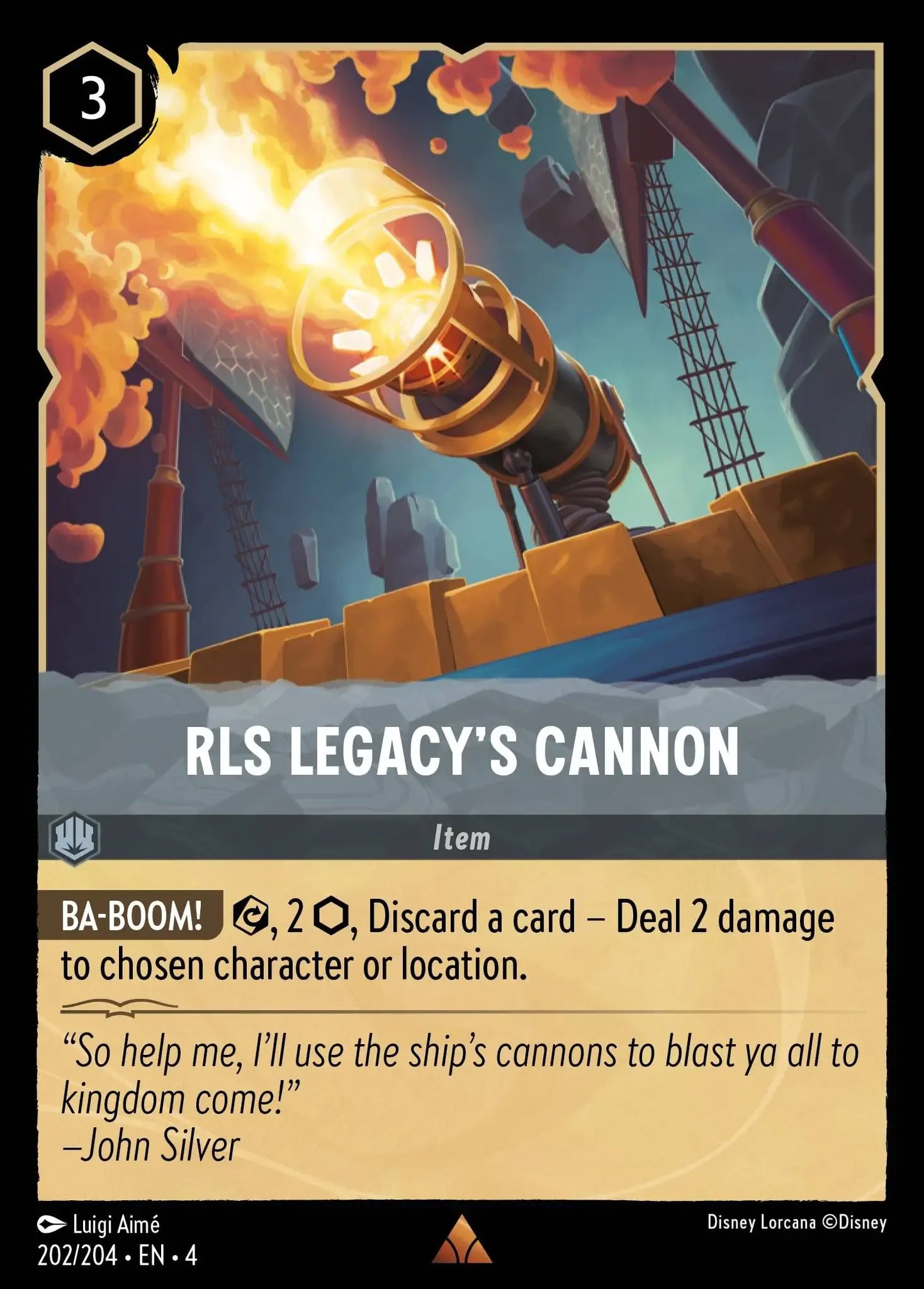 (202) Lorcana Ursula's Return Single: RLS Legacy's Cannon Rare